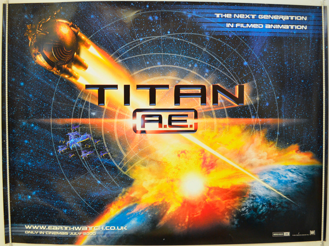 Titan A.E  Original Quad Poster - Film Poster - Movie Poster 