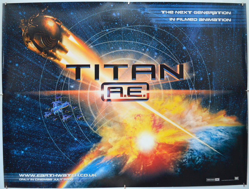 Titan A.E. - Original Quad Poster - Film Poster - Movie Poster - Cinema Poster