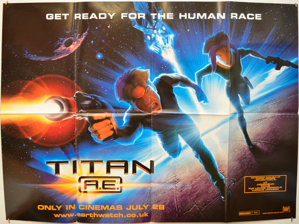 Titan A.E (Teaser / Advance Version)  Original Quad Poster - Film Poster - Movie Poster