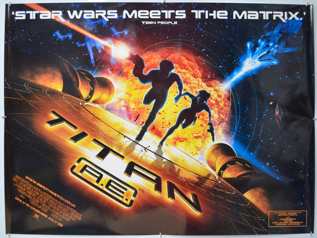 Titan A.E. (Teaser / Advance Version) Original Quad Poster - Film Poster - Movie Poster