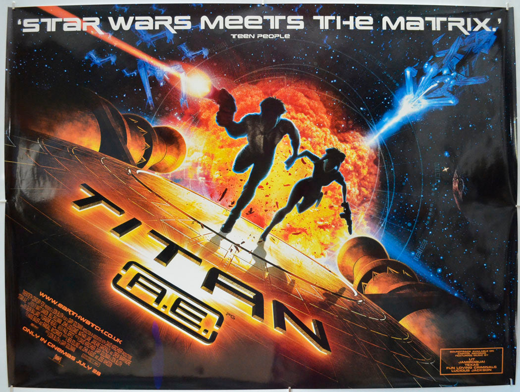 Titan A.E. (Teaser / Advance Version) Original Quad Poster - Film Poster - Movie Poster - Cinema Poster