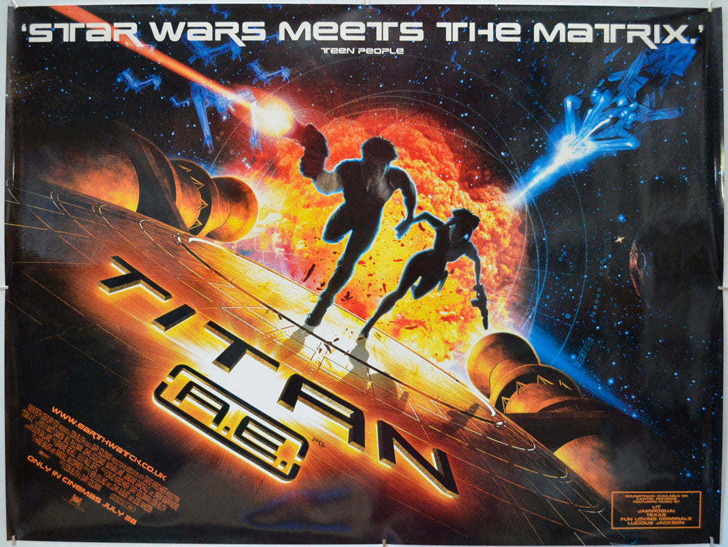 Titan A.E. (Teaser / Advance Version) Original Quad Poster - Film Poster - Movie Poster - Cinema Poster