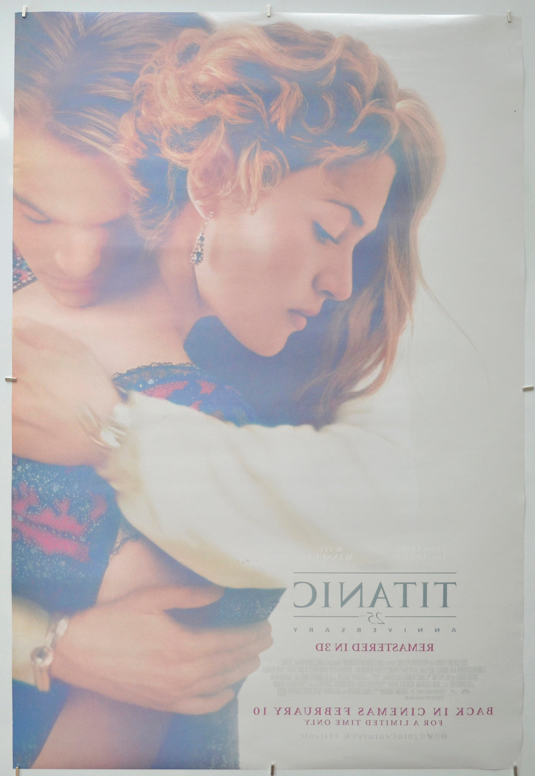 TITANIC 25TH ANNIVERSARY (Back) Cinema One Sheet Movie Poster 