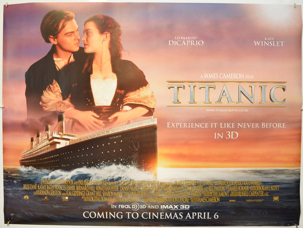 Titanic  (2012 re-release poster)   Original Quad Poster - Film Poster - Movie Poster