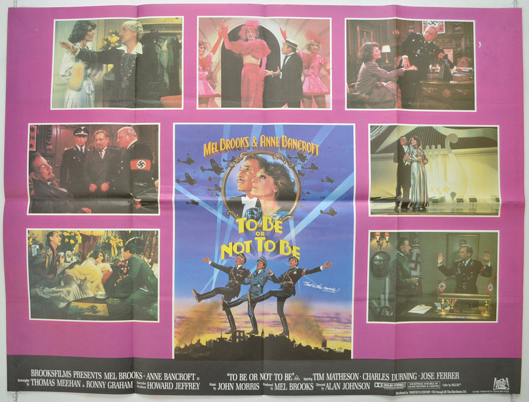 To Be Or Not To Be Original Quad Poster - Film Poster - Movie Poster  