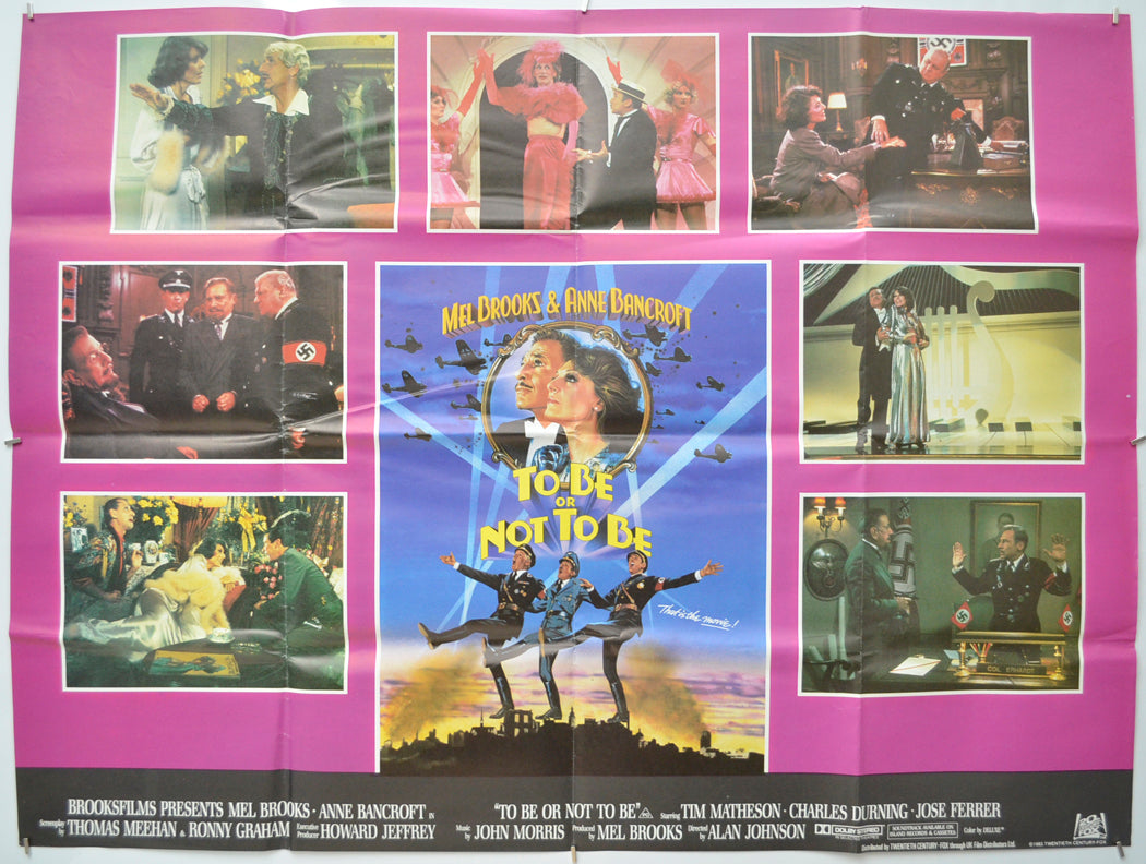 To Be Or Not To Be  Original Quad Movie Poster  