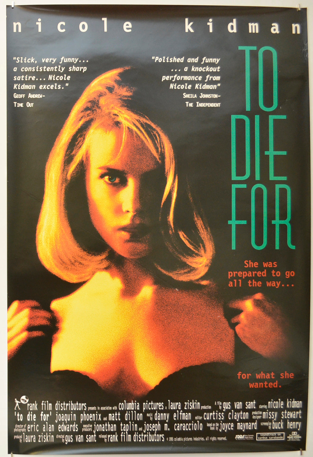 To Die For Original One Sheet Poster - Film Poster - Movie Poster  