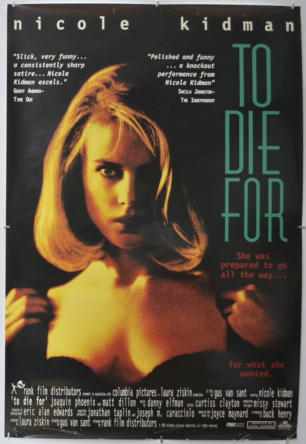 To Die For Original One Sheet Poster - Film Poster - Movie Poster