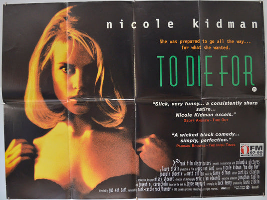 To Die For - Original Quad Poster - Film Poster - Movie Poster