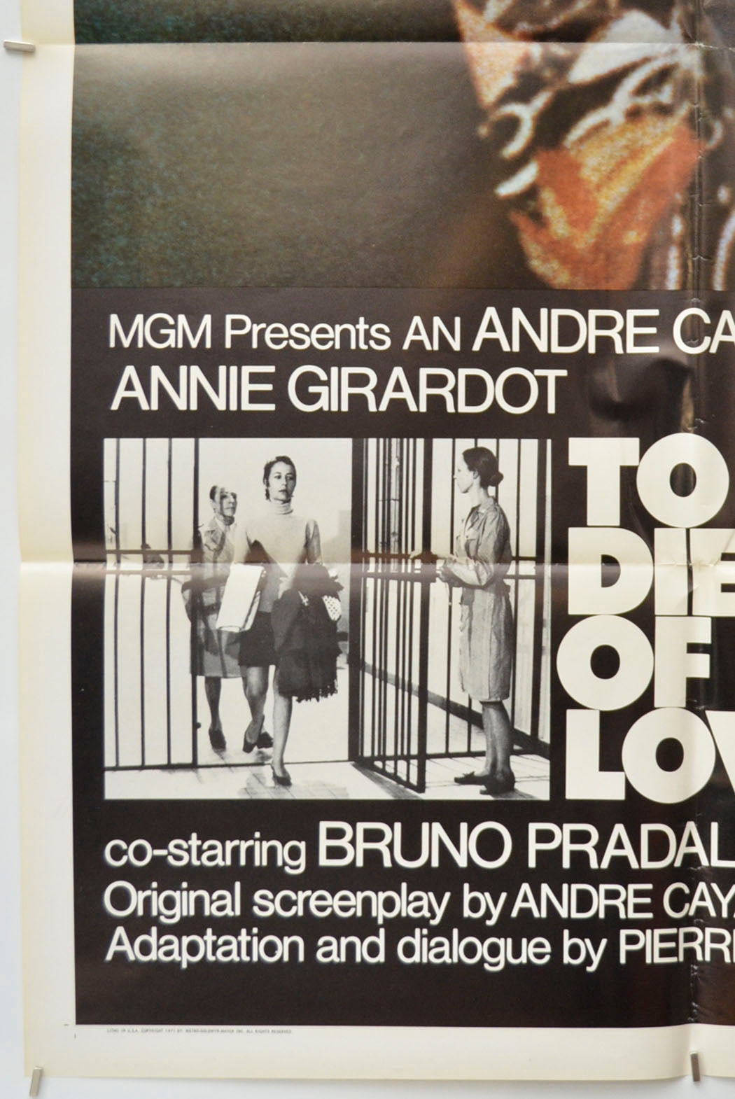 TO DIE OF LOVE (Bottom Left) Cinema One Sheet Movie Poster 