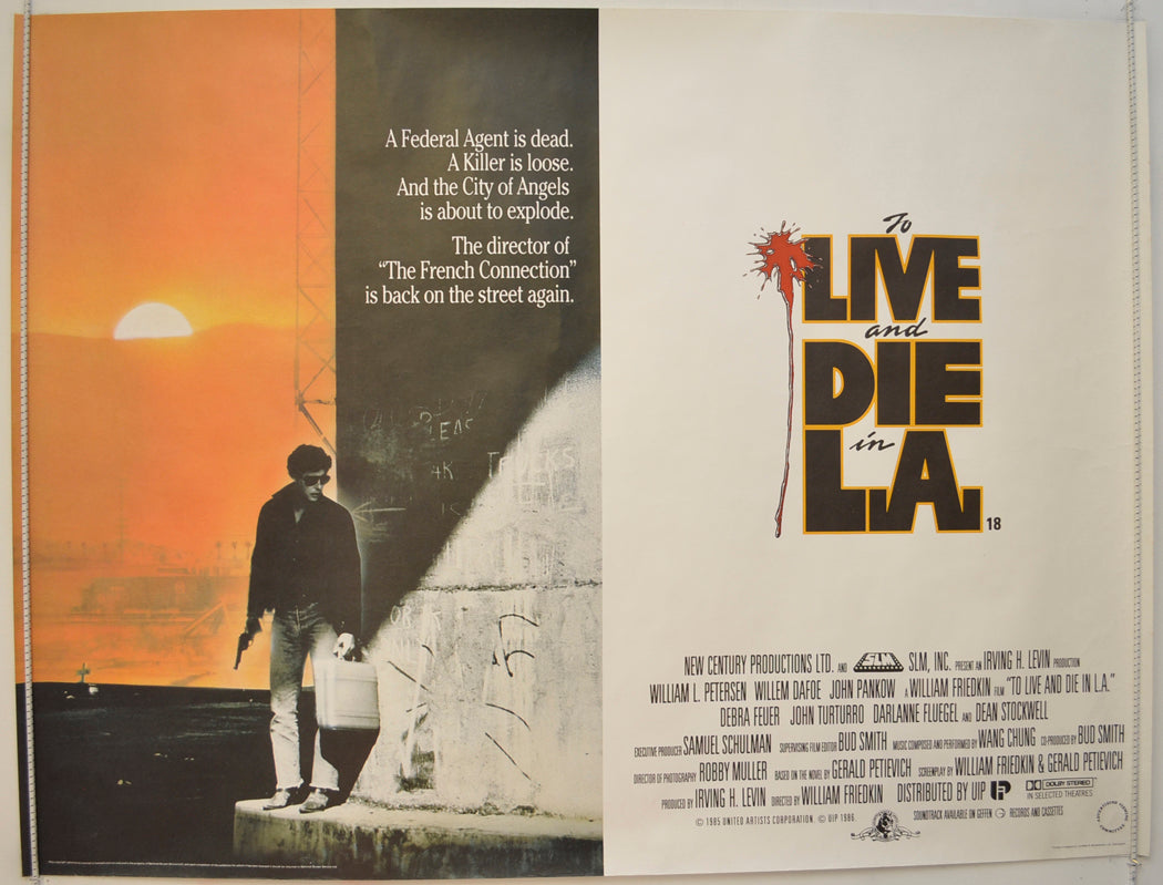 To Live And Die In L.A. Original Quad Poster - Film Poster - Movie Poster  