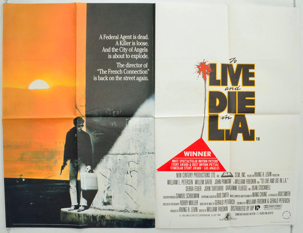 To Live And Die In L.A. Original British Quad Poster - Film Poster - Movie Poster 