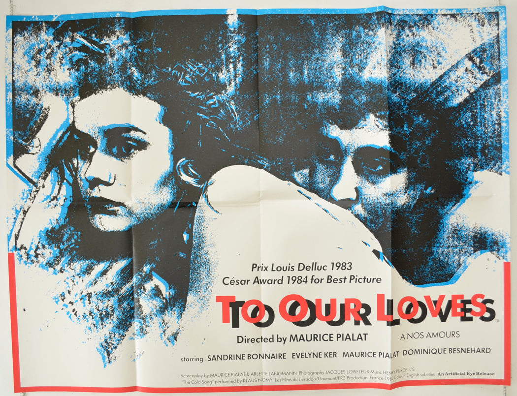 To Our Loves  (a.k.a. À nos amours)   Original Quad Poster - Film Poster - Movie Poster  