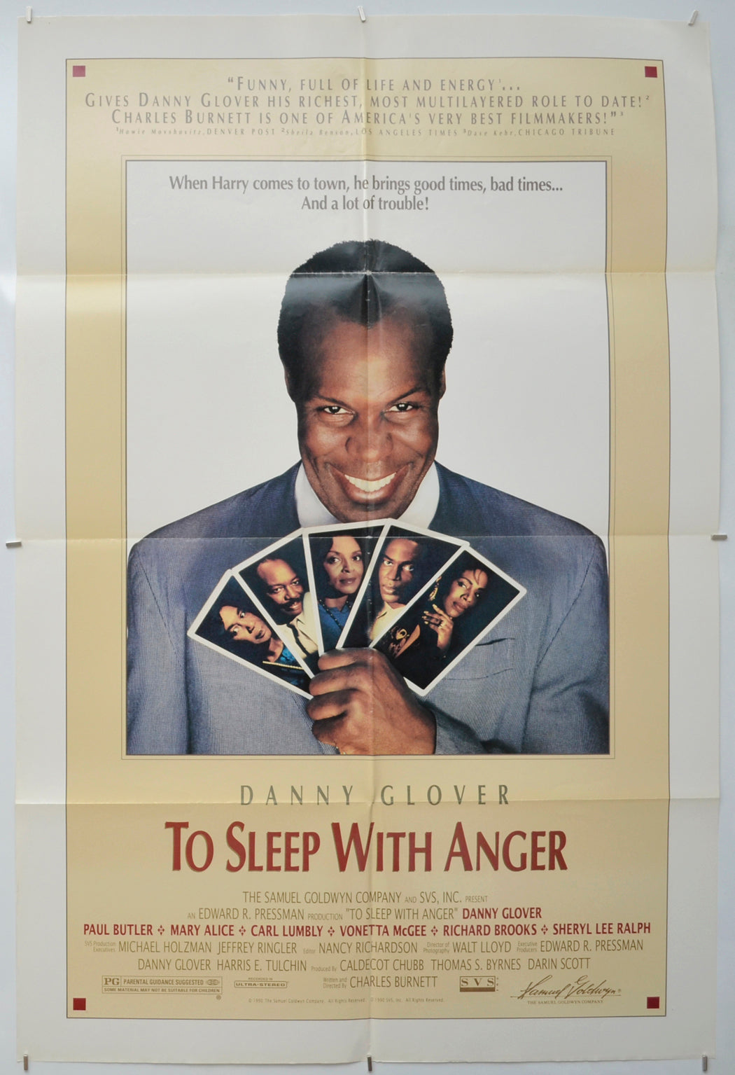 To Sleep With Anger  Original One Sheet Poster - Film Poster - Movie Poster