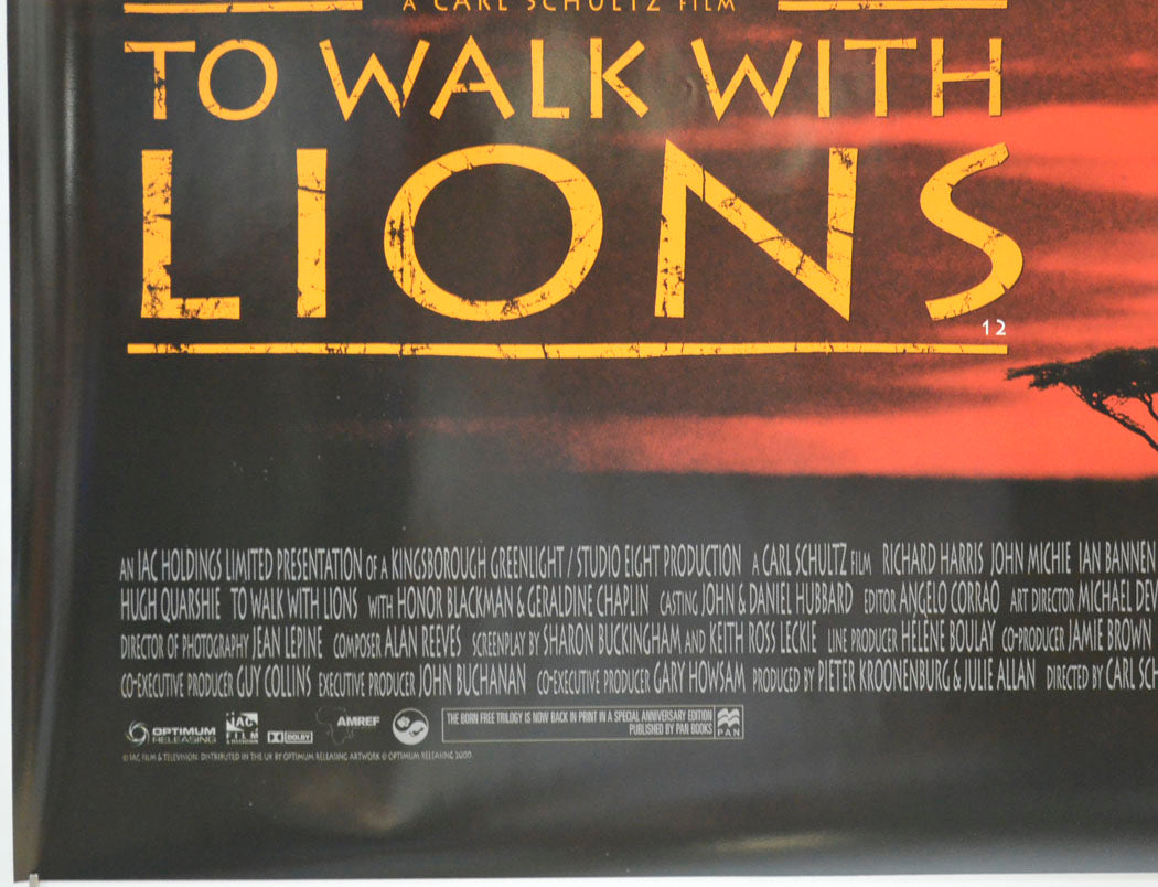 TO WALK WITH LIONS (Bottom Left) Cinema Quad Movie Poster 