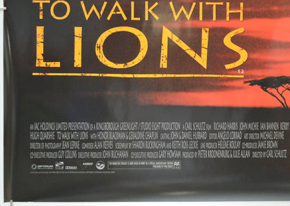 TO WALK WITH LIONS (Bottom Left) Cinema Quad Movie Poster 