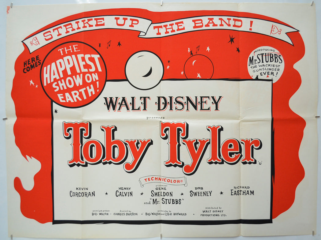 Toby Tyler - Original Quad Poster - Film Poster - Movie Poster