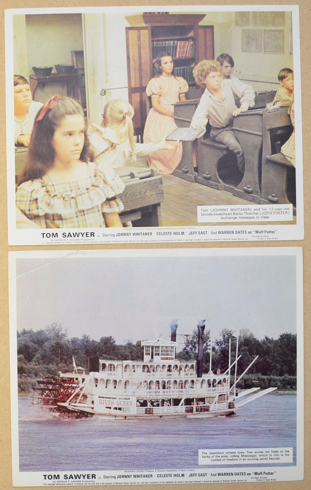 Tom Sawyer 2 Original Colour Front Of House Stills / 8x10 Lobby Cards