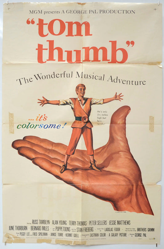 Tom Thumb  Original One Sheet Poster - Film Poster - Movie Poster