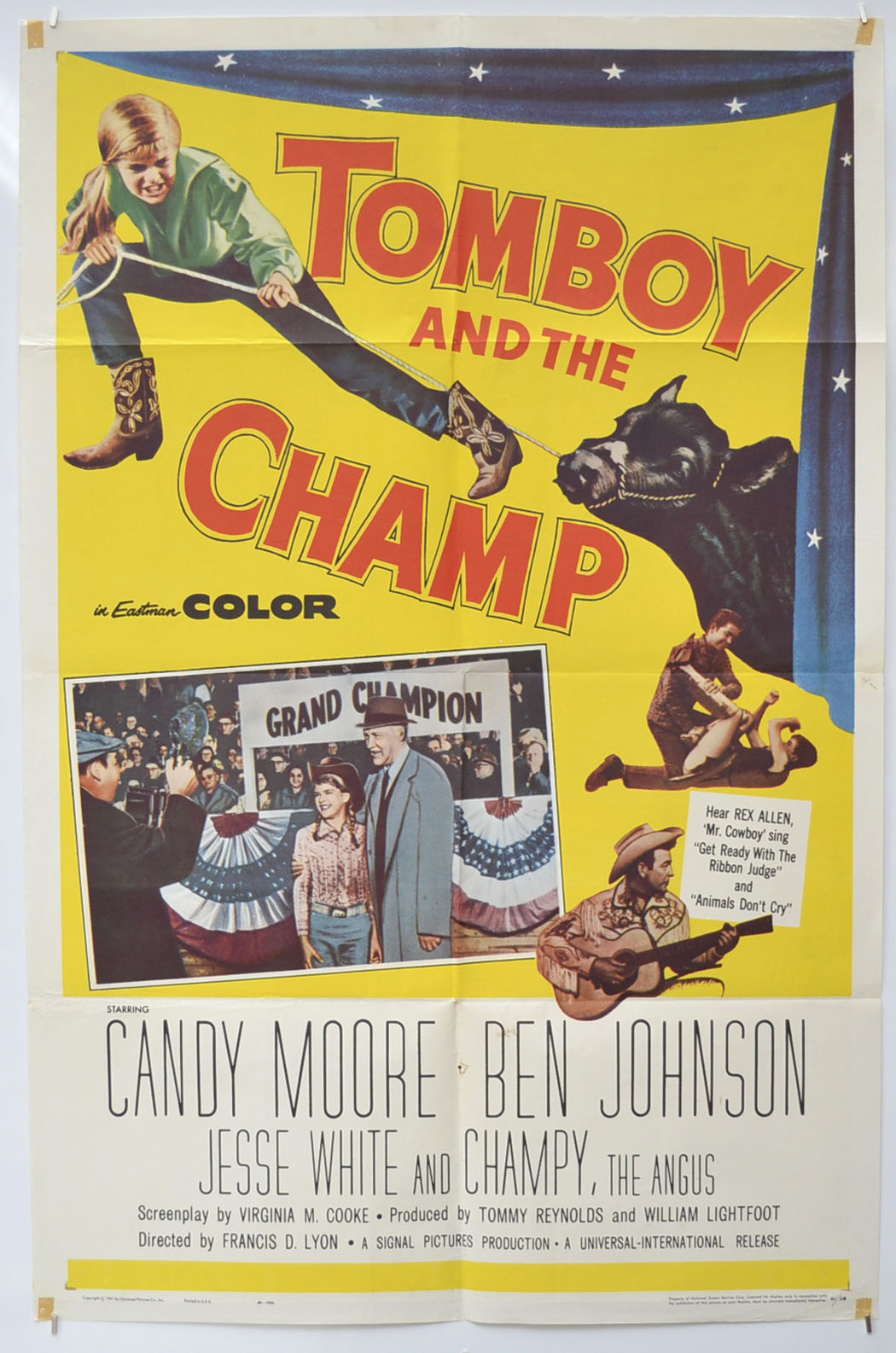 Tomboy And The Champ  Original One Sheet Poster - Film Poster - Movie Poster