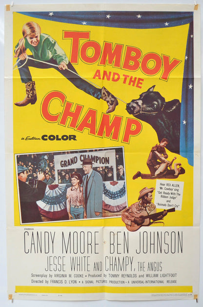 Tomboy And The Champ  Original One Sheet Poster - Film Poster - Movie Poster