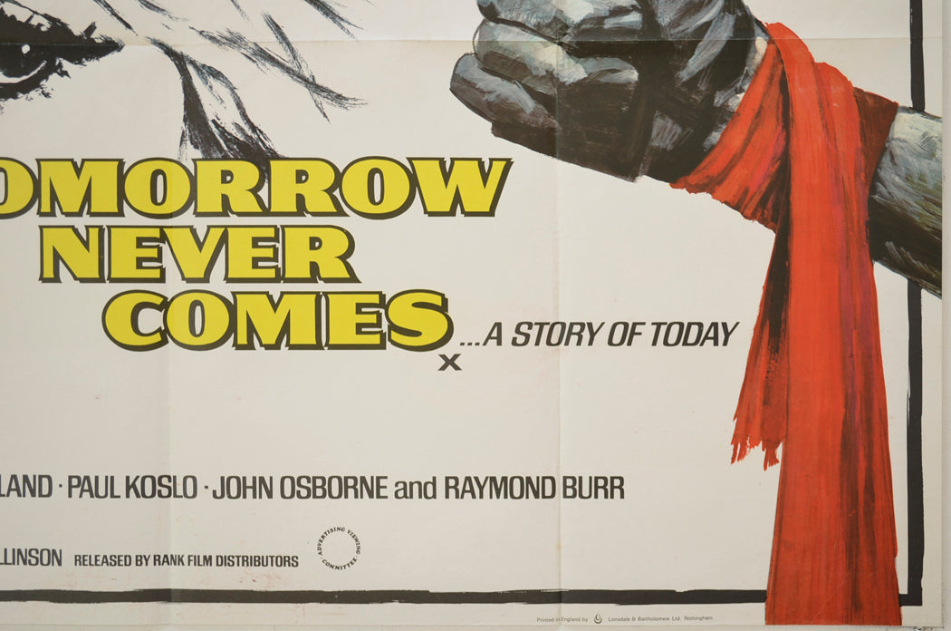 TOMORROW NEVER COMES (Bottom Right) Cinema Quad Movie Poster 