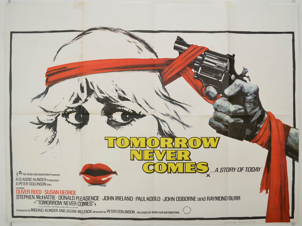 Tomorrow Never Comes   Original Quad Poster - Film Poster - Movie Poster 