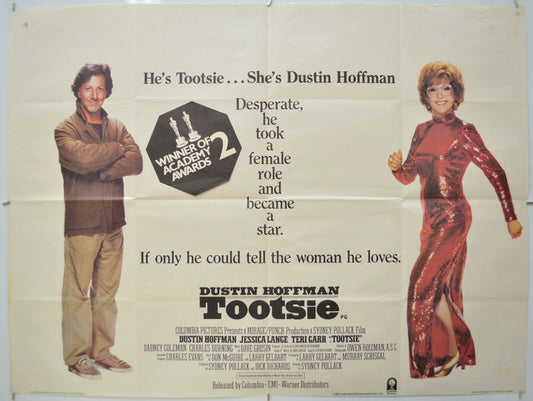 Tootsie Original Quad Poster - Film Poster - Movie Poster