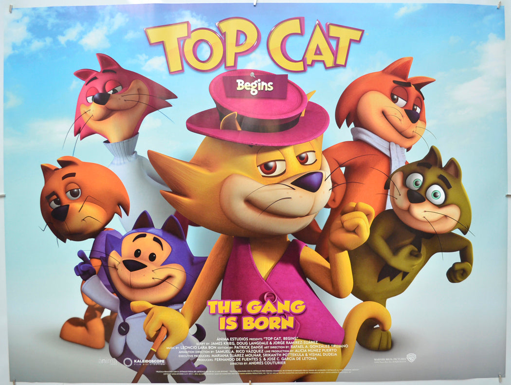 Top Cat Begins Original Quad Poster - Film Poster - Movie Poster