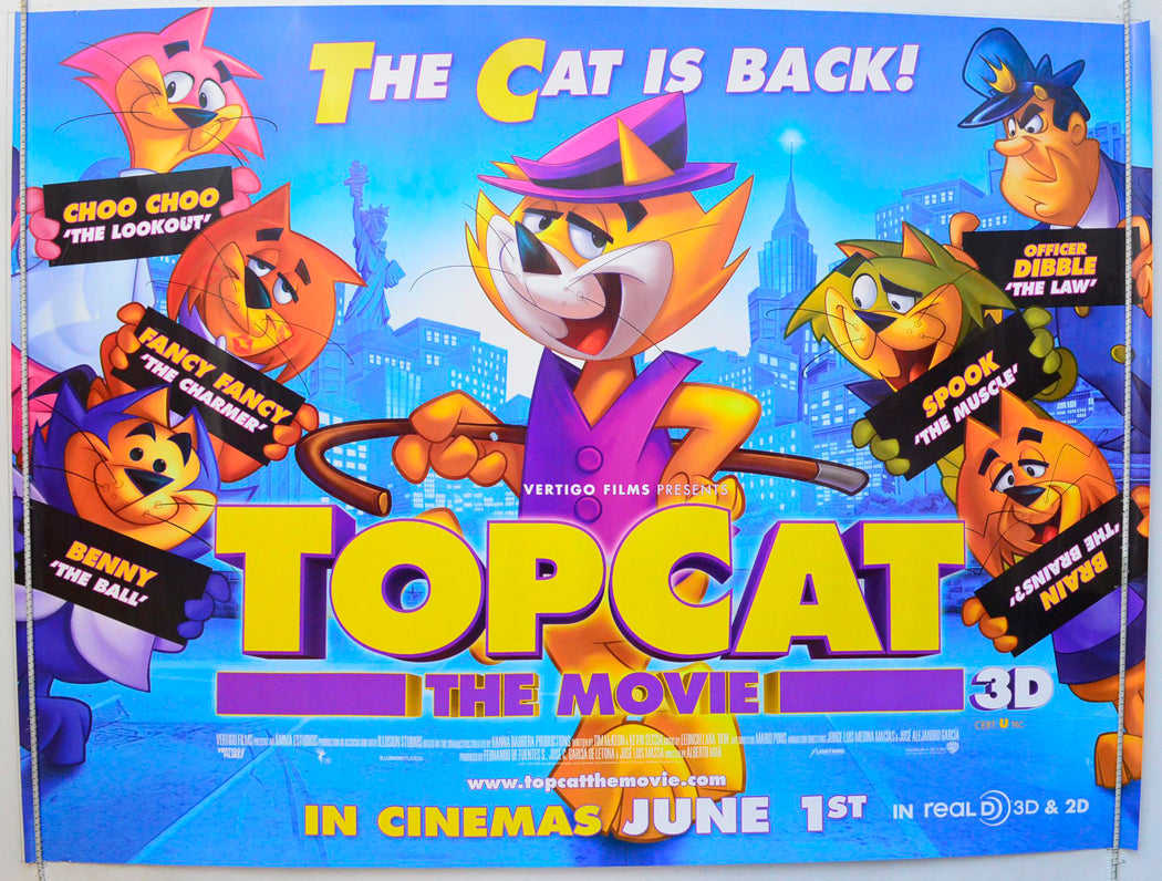 Top Cat - The Movie Original British Quad Poster - Film Poster - Movie Poster 