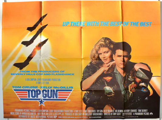 Top Gun  Original Quad Poster - Film Poster - Movie Poster 