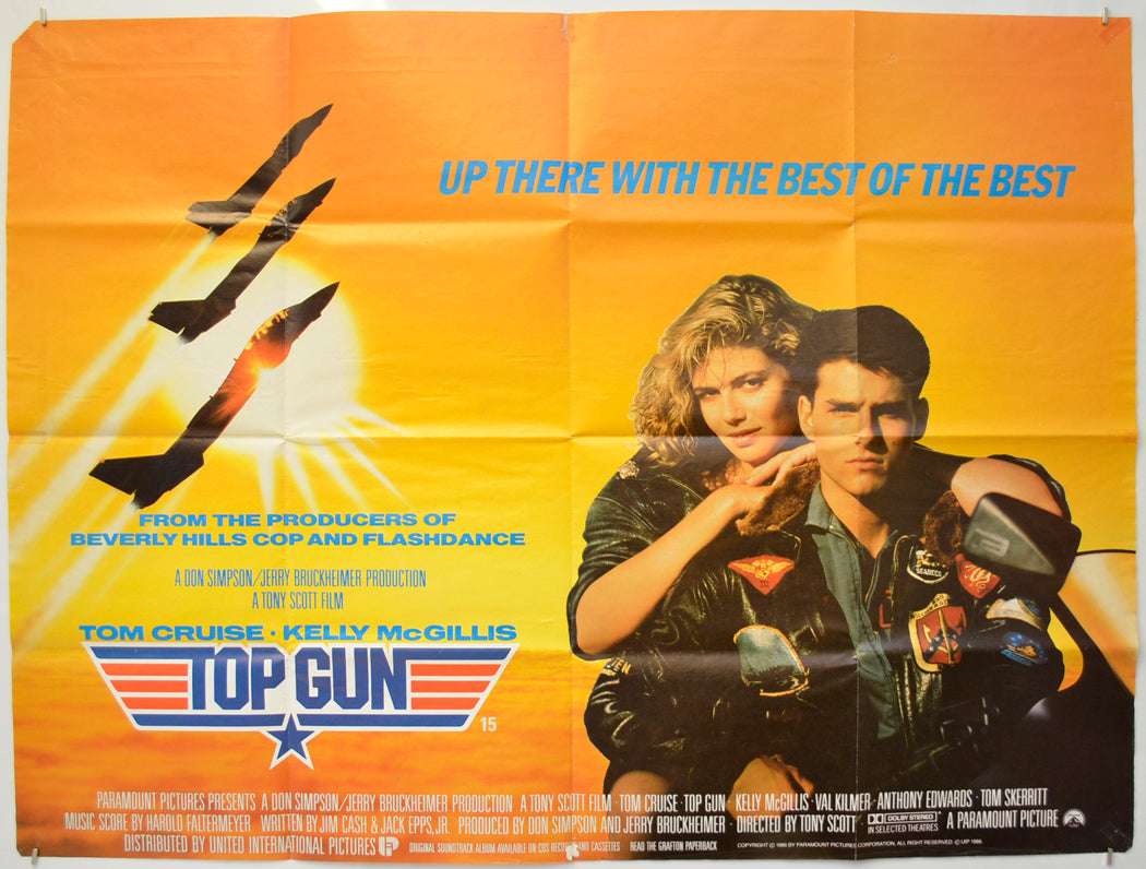 Top Gun Original Quad Poster - Film Poster - Movie Poster  