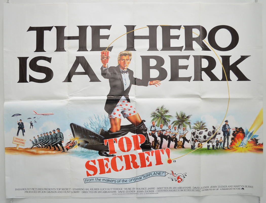 Top Secret Original Quad Poster - Film Poster - Movie Poster  