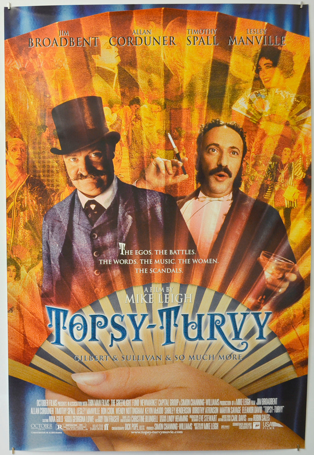 Topsy Turvy  Original One Sheet Poster - Film Poster - Movie Poster