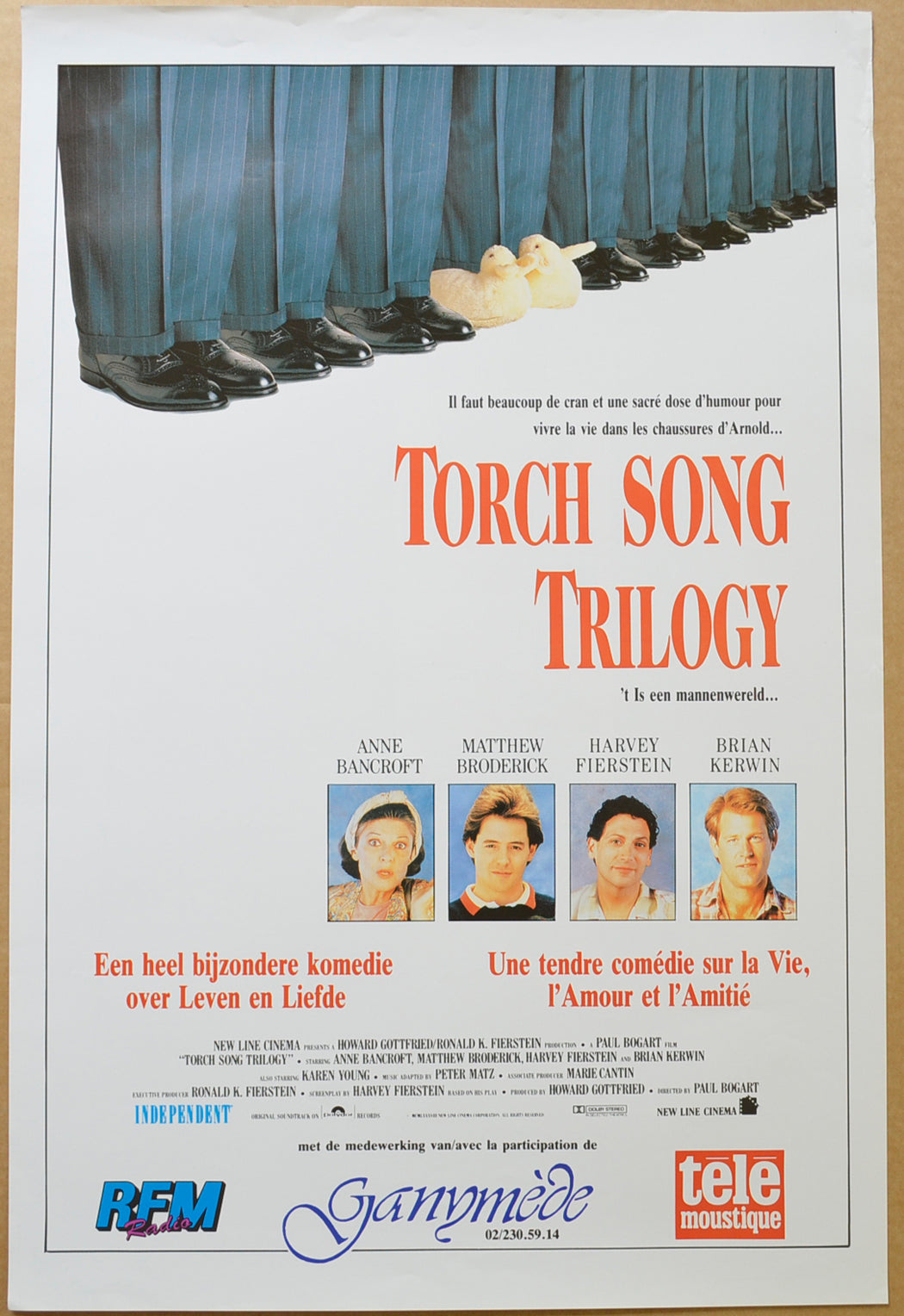 Torch Song Trilogy  Original Belgian Poster - Film Poster - Movie Poster