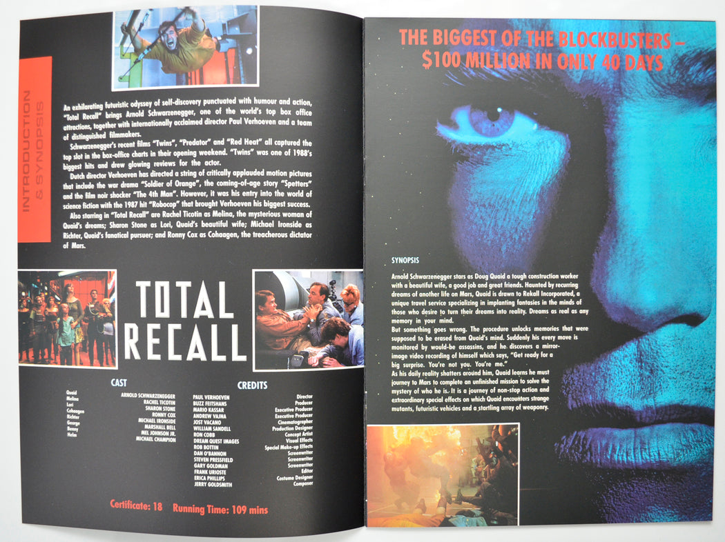 TOTAL RECALL Cinema Exhibitors Campaign Pressbook - INSIDE 