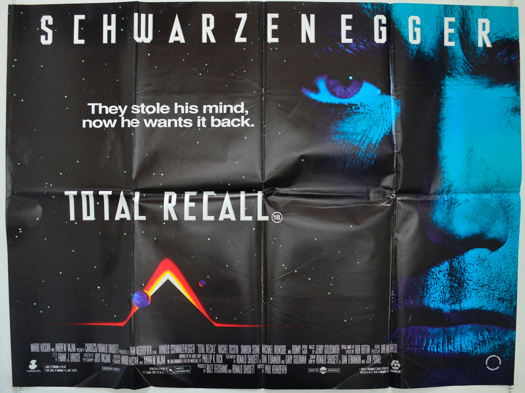 Total Recall Original Quad Poster - Film Poster - Movie Poster  