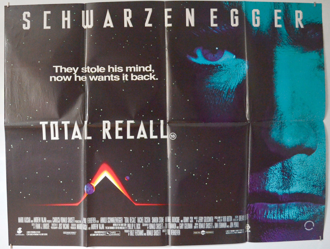 TOTAL RECALL  Original Quad Poster - Film Poster - Movie Poster