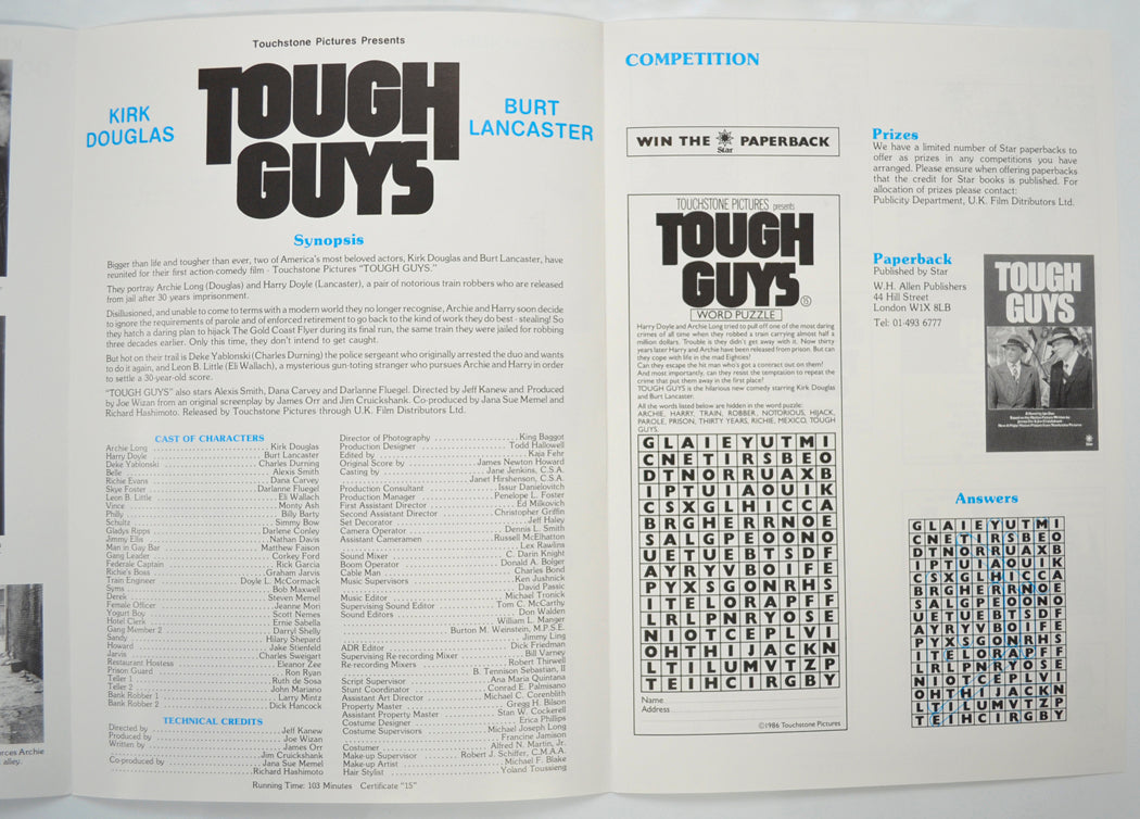 TOUGH GUYS Cinema Exhibitors Campaign Pressbook - INSIDE 