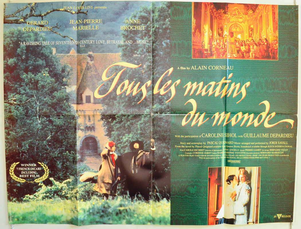 Tous Les Matins Du Monde Original British Quad Poster - Film Poster - Movie Poster 