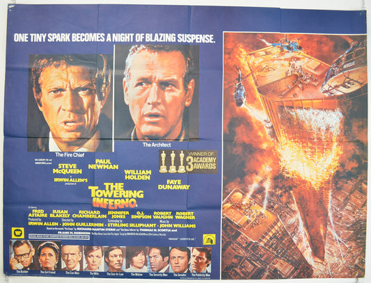 The Towering Inferno  Original Quad Poster - Film Poster - Movie Poster