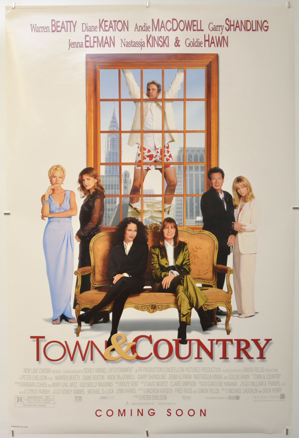 Town and Country Original One Sheet Poster - Film Poster - Movie Poster