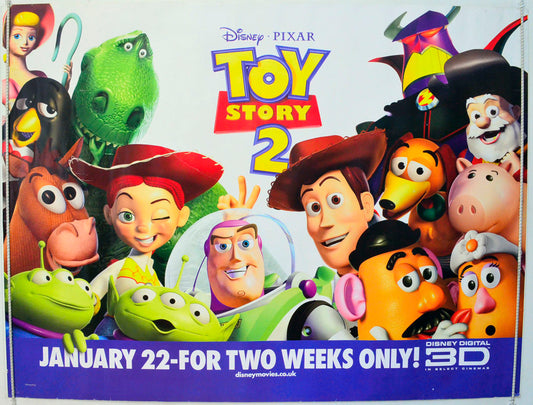 Toy Story 2  (3D re-release Version)   Original British Quad Poster - Film Poster - Movie Poster 