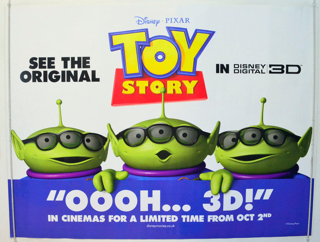 Toy Story  (3D re-release Version)   Original British Quad Poster - Film Poster - Movie Poster 