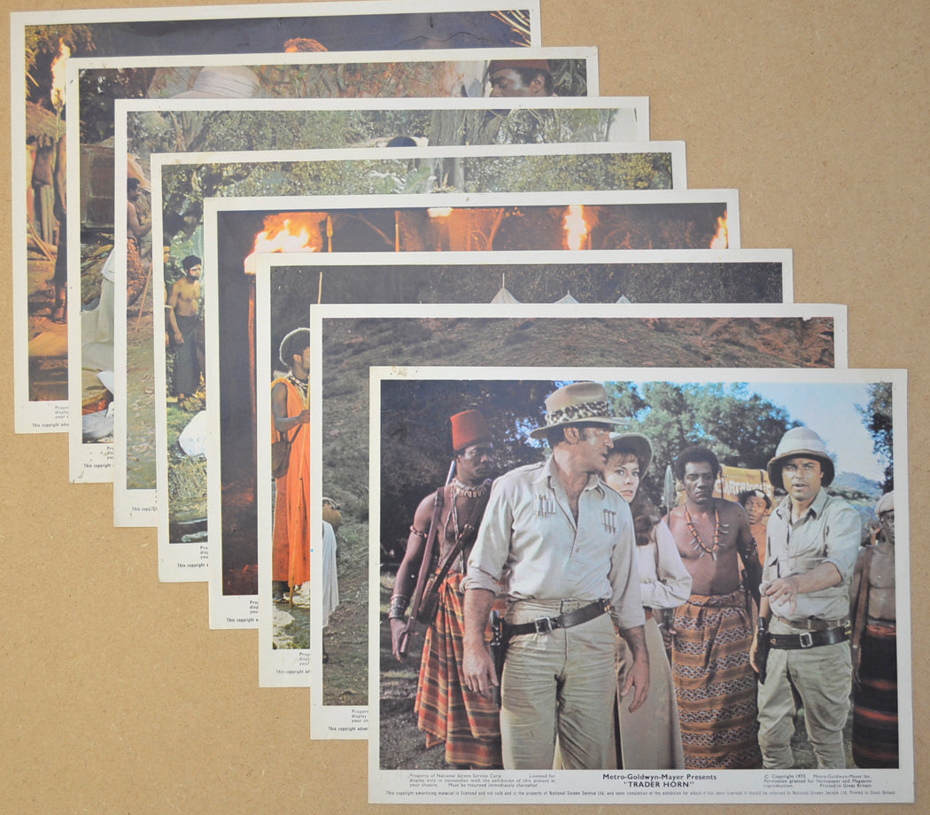 Trader Horn Set of 8 Original Colour Front Of House Stills / 8x10 Lobby Cards 