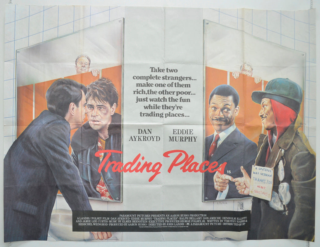 Trading Places Original Quad Poster - Film Poster - Movie Poster  