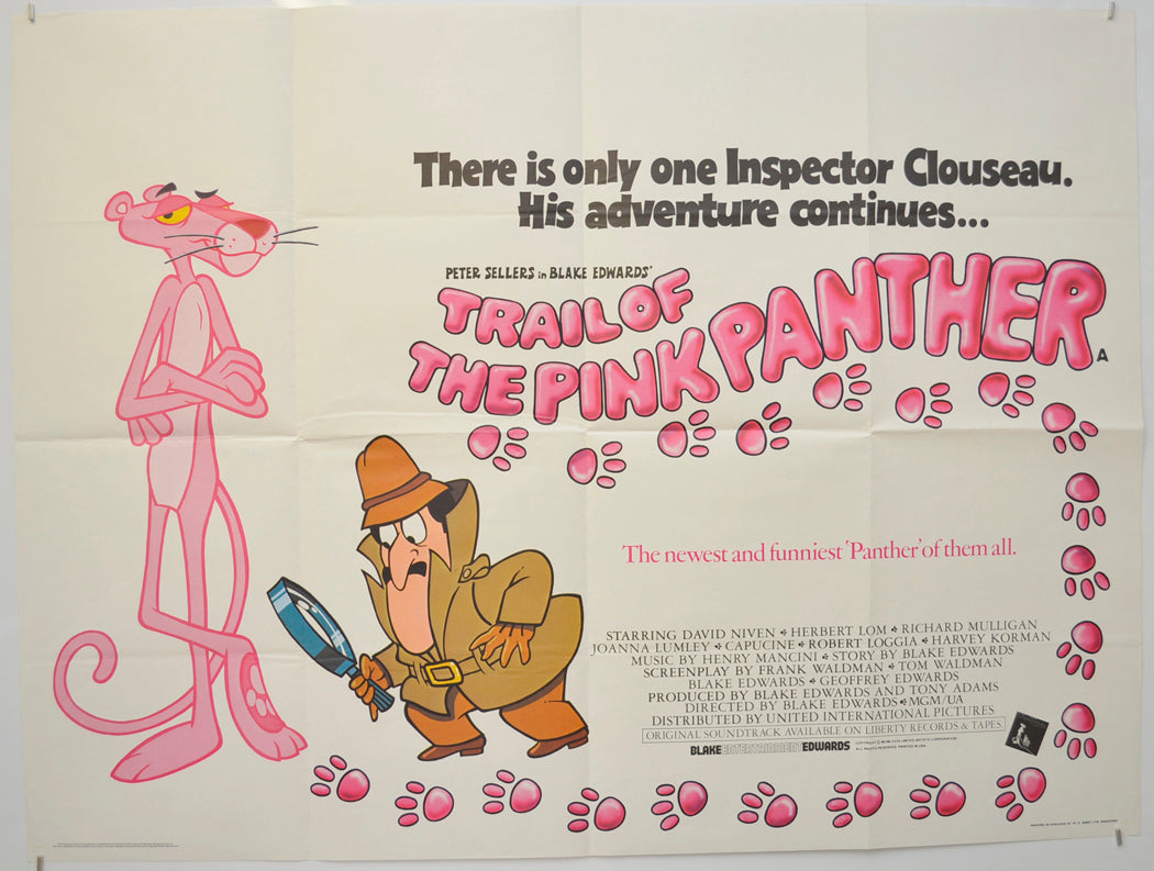 Trail Of The Pink Panther Original Quad Poster - Film Poster - Movie Poster  