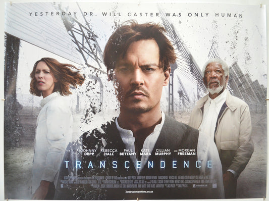 Transcendence Original Quad Poster - Film Poster - Movie Poster  