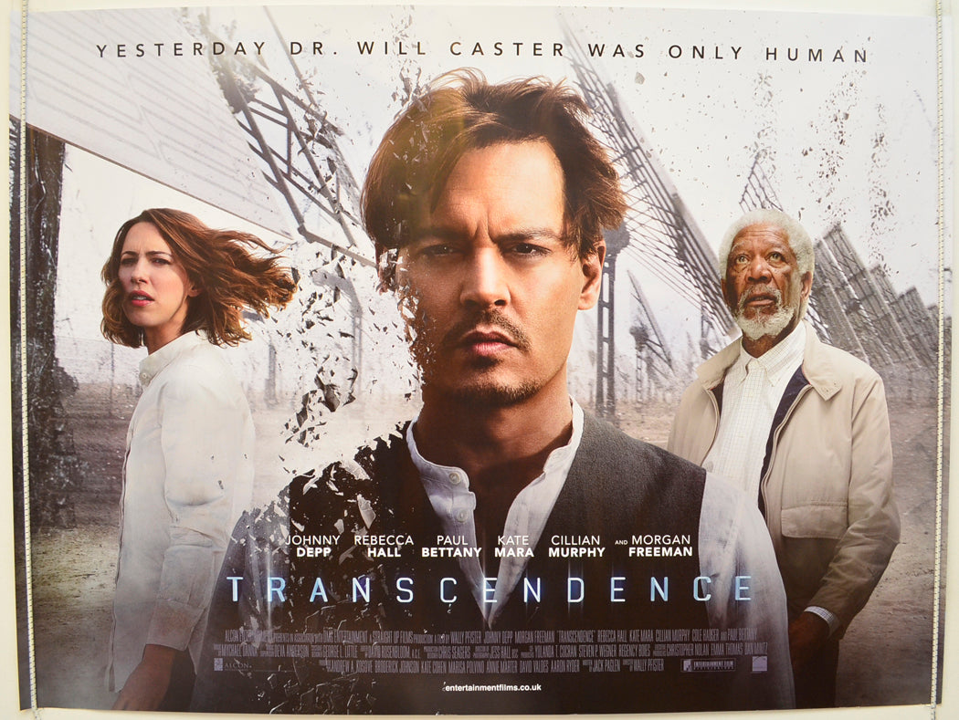 Transcendence Original Quad Poster - Film Poster - Movie Poster  