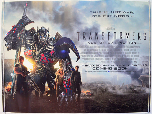 Transformers : Age Of Extinction Original British Quad Poster - Film Poster - Movie Poster 